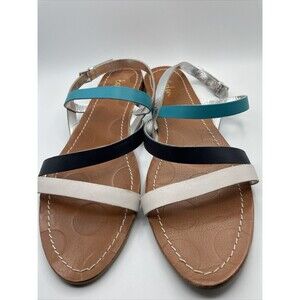 Boden Women's Strappy Orange Flat Sandals Shoes Size EU 41 US 10 M